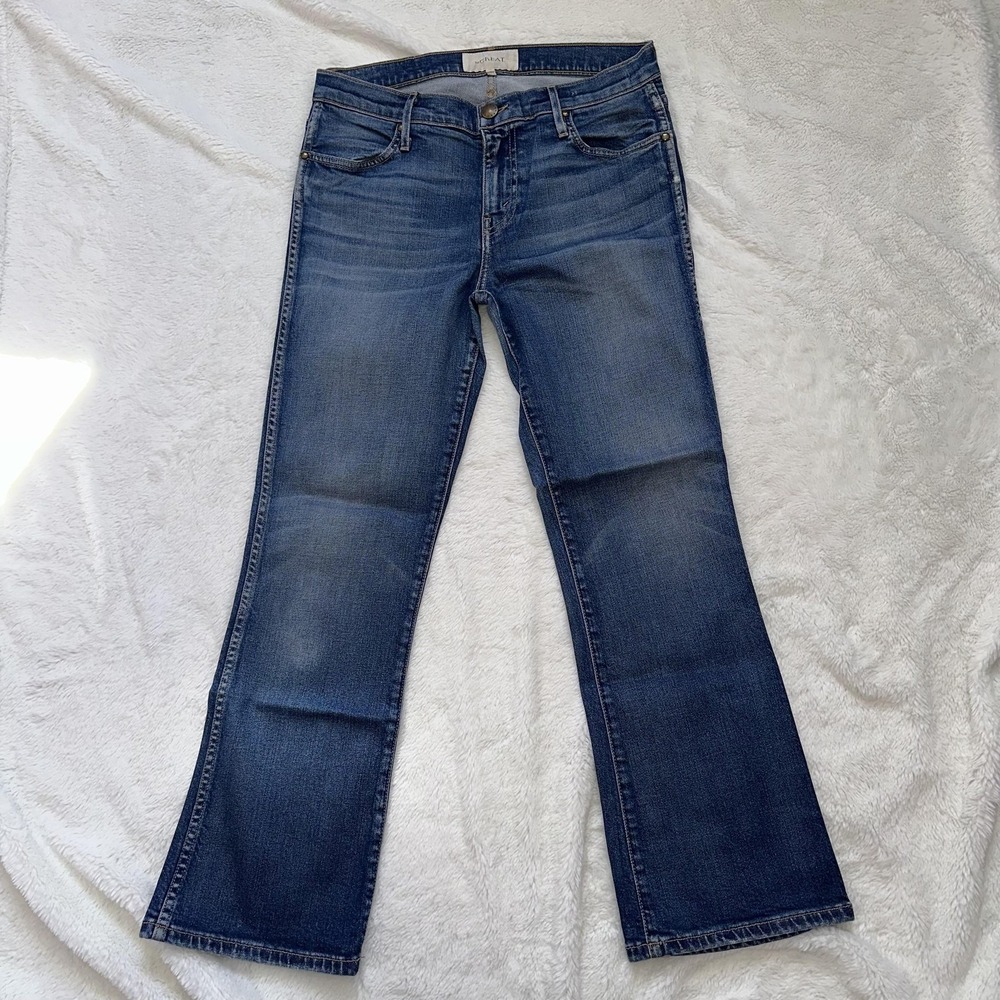 The Great Jeans Womens 28 Blue Wash Made‎ in USA The Nerd Bootcut Stretch Denim